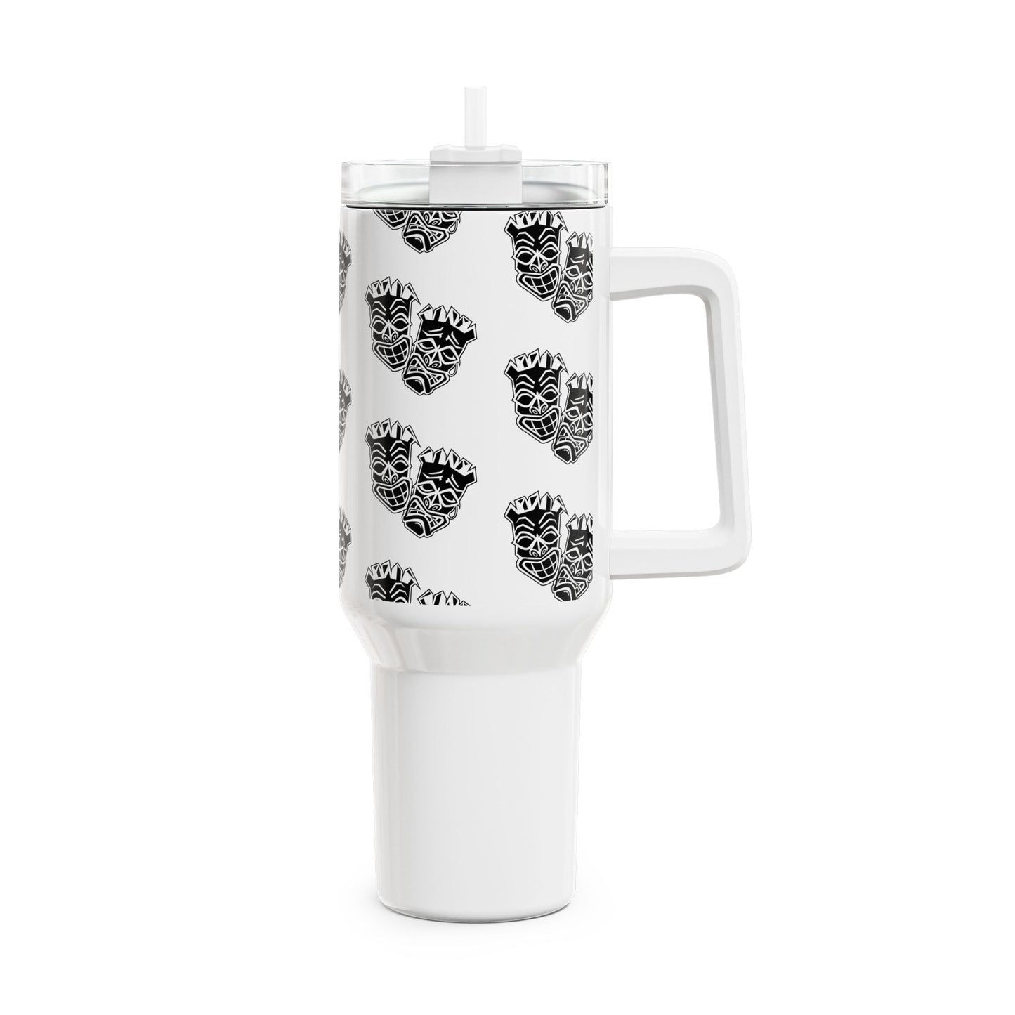 Now & Later Tiki Heads 40oz Insulated Travel Tumbler