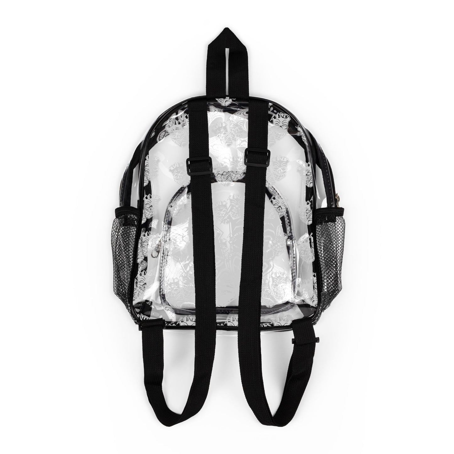 Now & Later Tiki Heads Clear Stadium Backpack