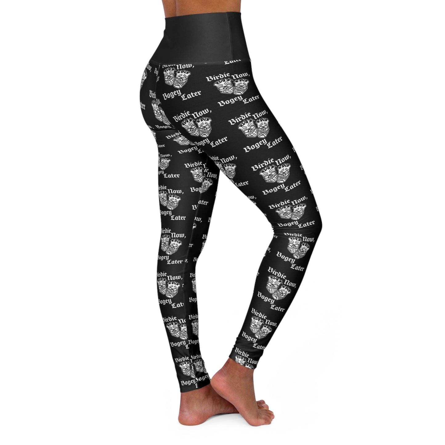 "Birdie Now, Bogey Later" High-Waisted Leggings