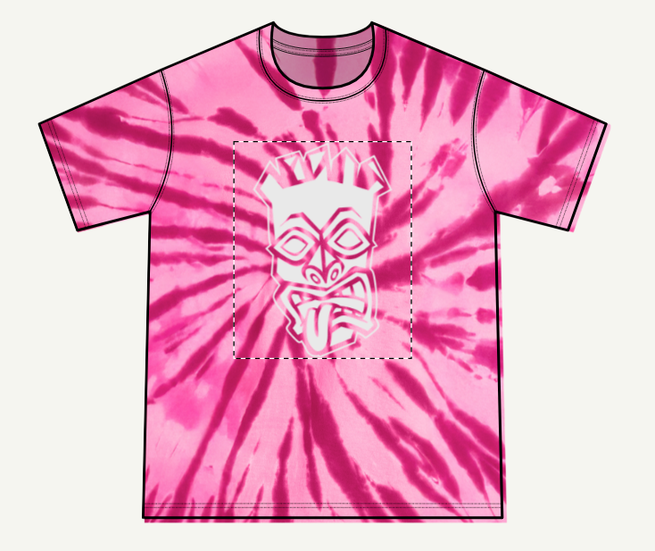 Kids Tongue Out Tiki Tie-Dye T-Shirt