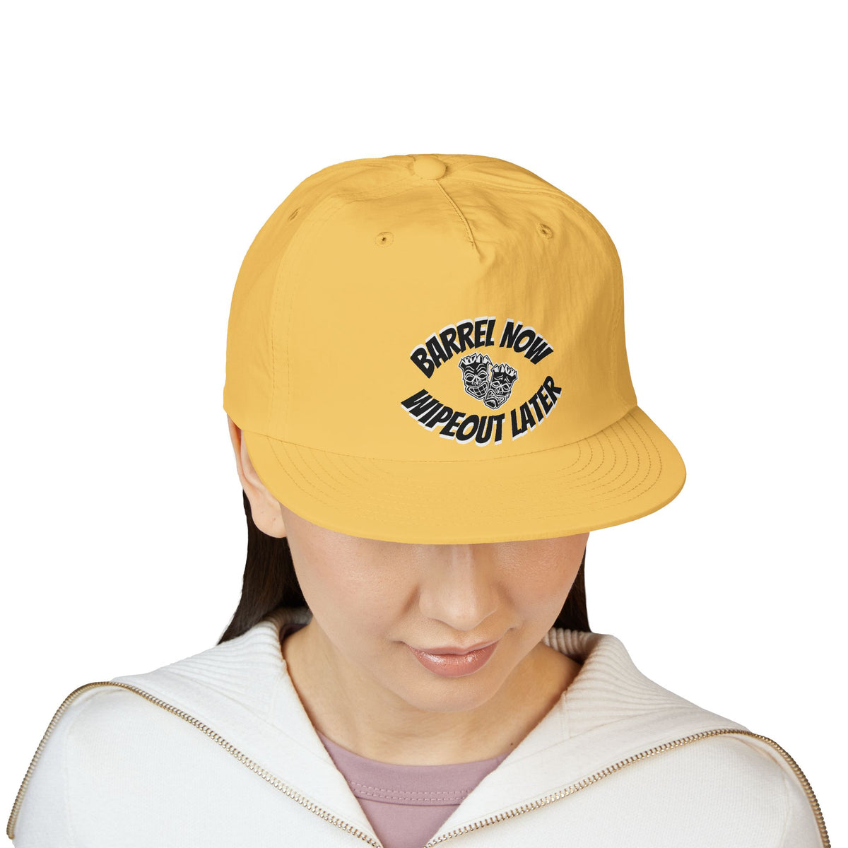 "Barrel Now, Wipeout Later" Tiki Surf Club Snapback