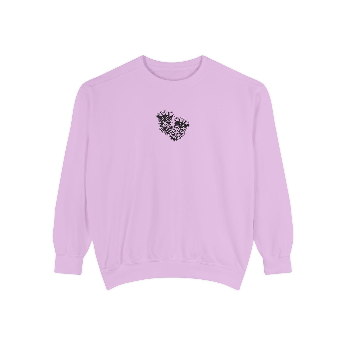 Now & Later Tiki Heads Embroidered Crewneck Sweatshirt