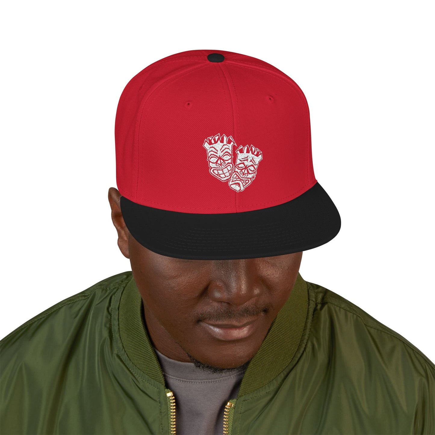 Now & Later White Tiki Heads Snapback