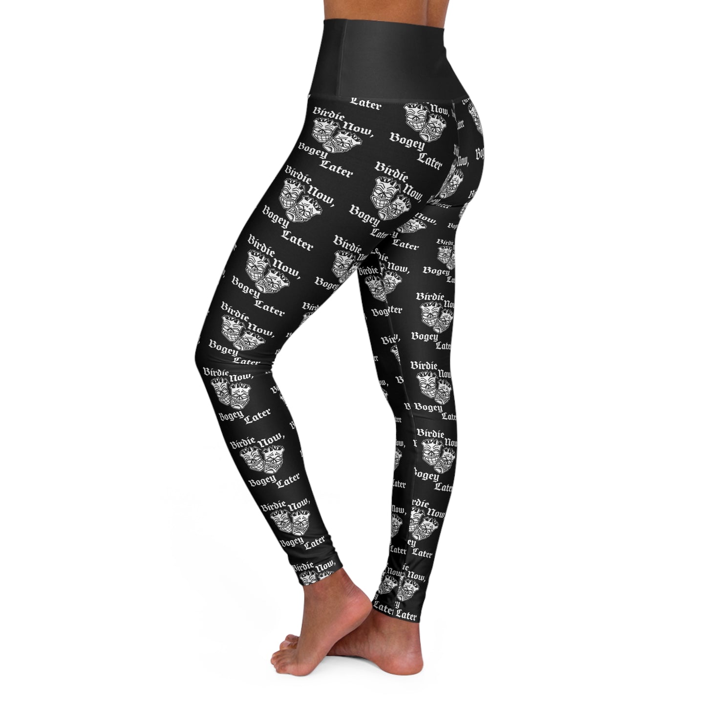 "Birdie Now, Bogey Later" High-Waisted Leggings