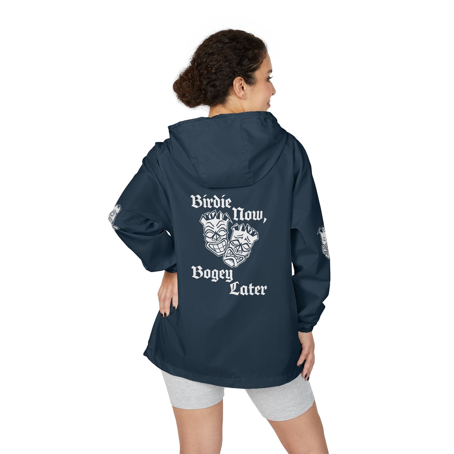 Now & Later Tiki Heads Golf Windbreaker