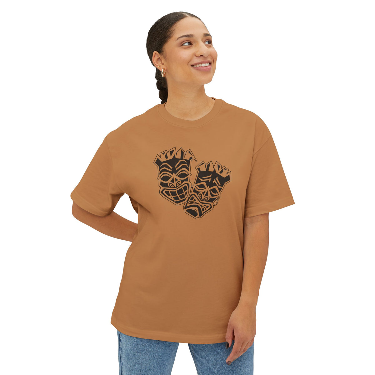 Now & Later Tiki Heads Oversized T-Shirt
