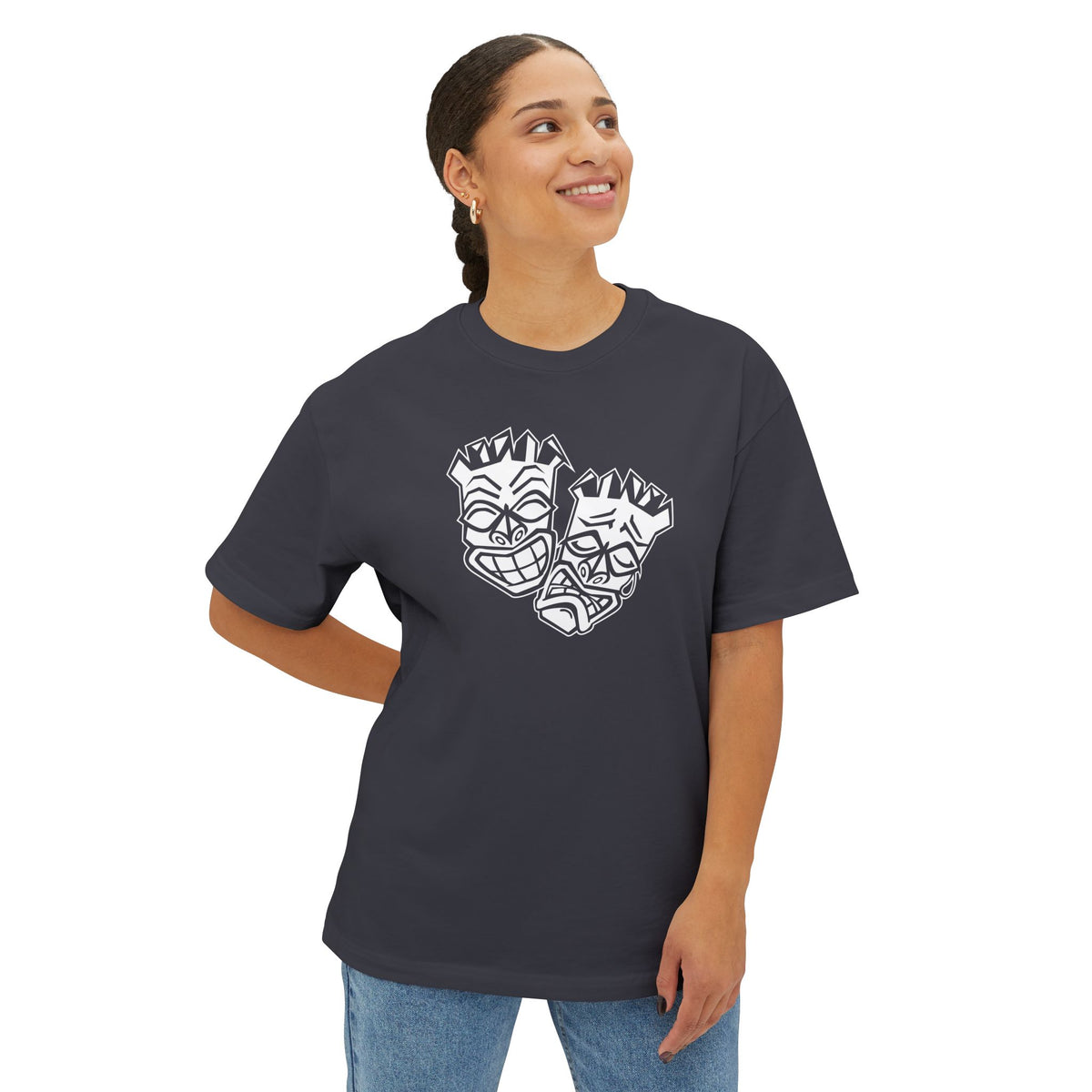 Now & Later Tiki Heads Oversized T-Shirt
