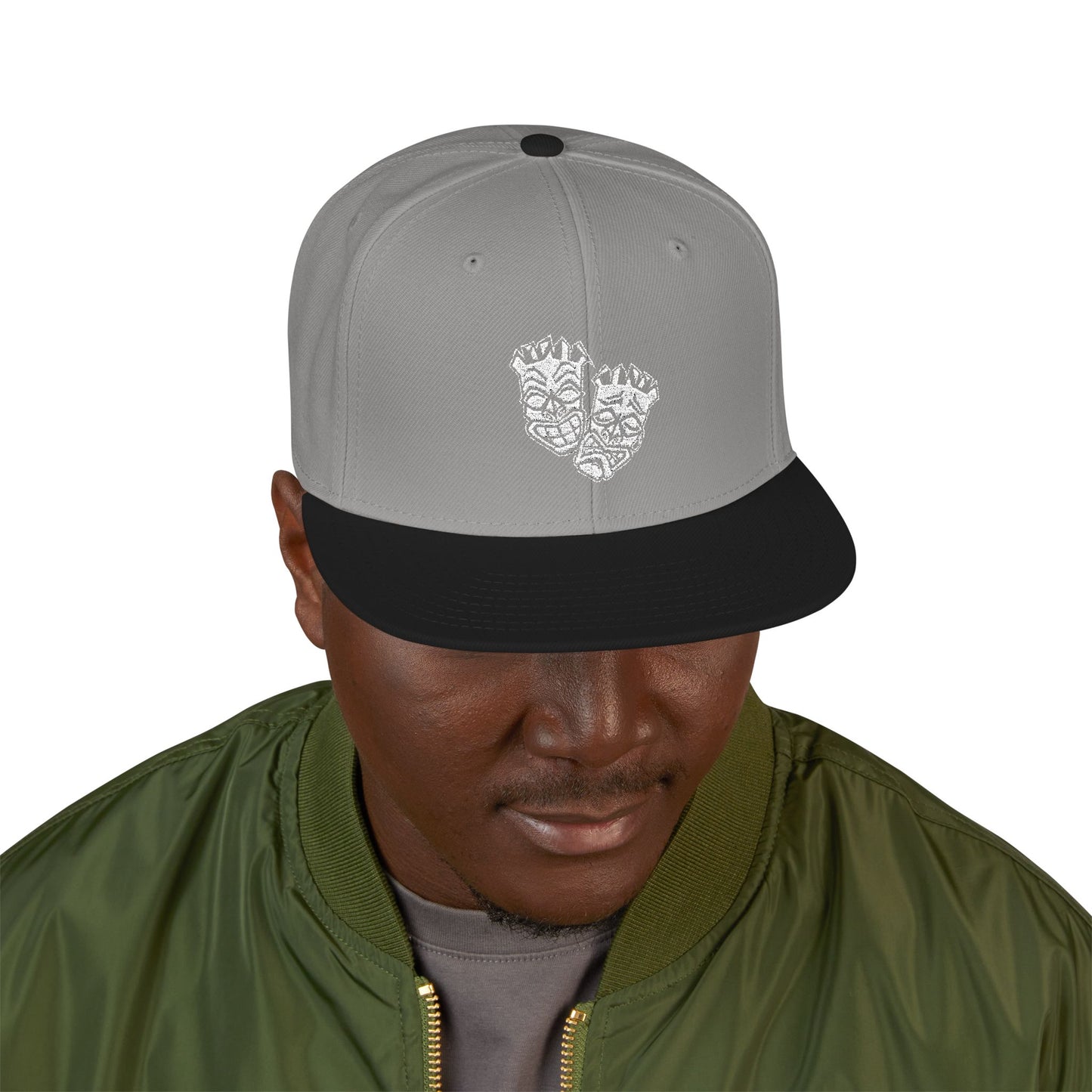 Now & Later White Tiki Heads Snapback