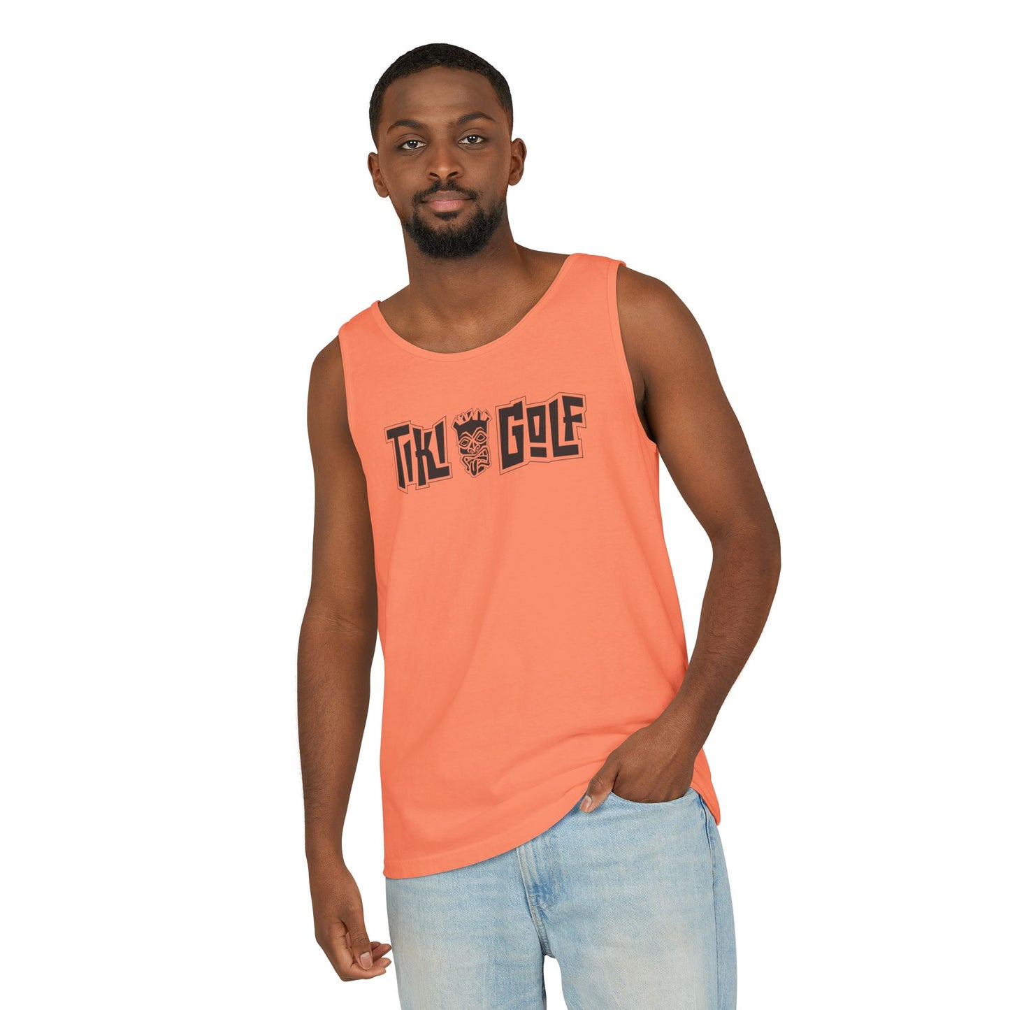 "Birdie Now, Bogey Later" Tiki Golf Tank Top