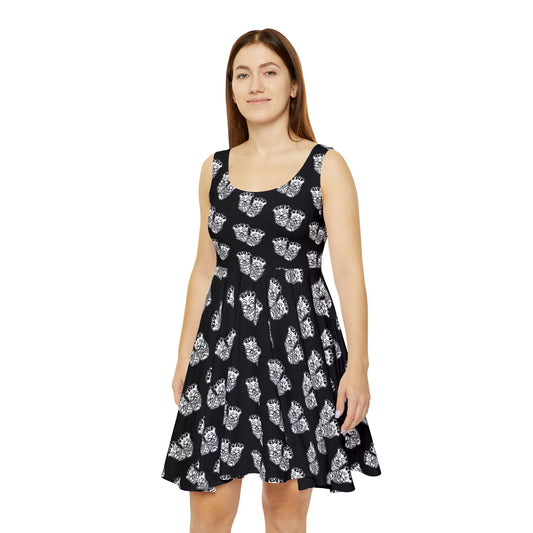 Now & Later Tiki Heads Black Surf & Skate Dress