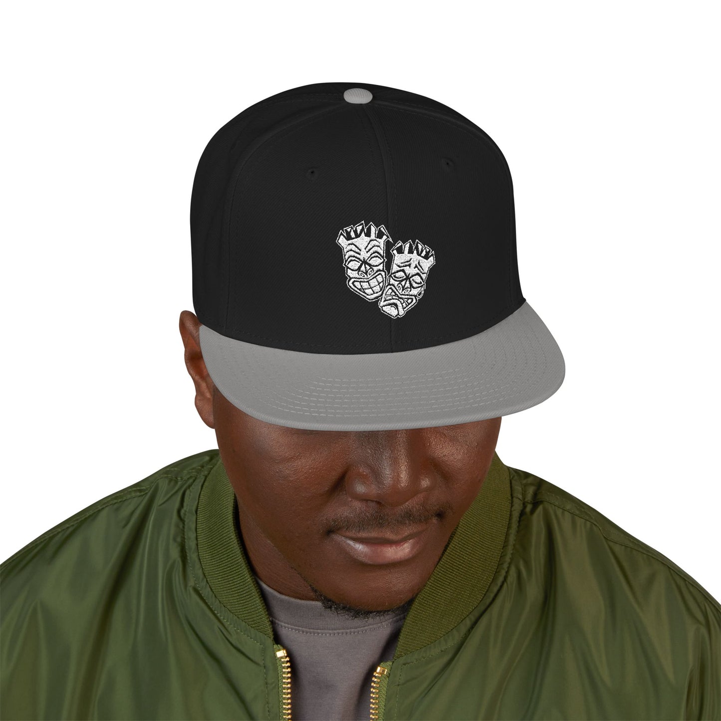 Now & Later White Tiki Heads Snapback