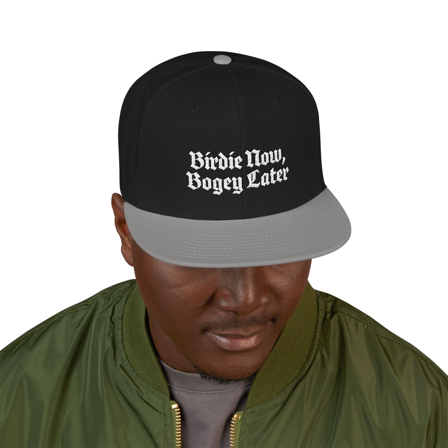 BNBL White Embroidered Snapback