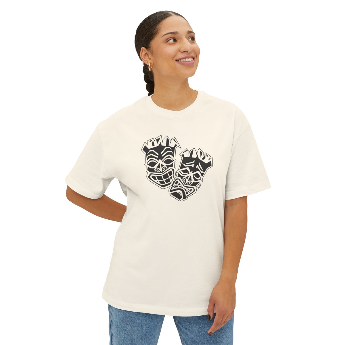 Now & Later Tiki Heads Oversized T-Shirt