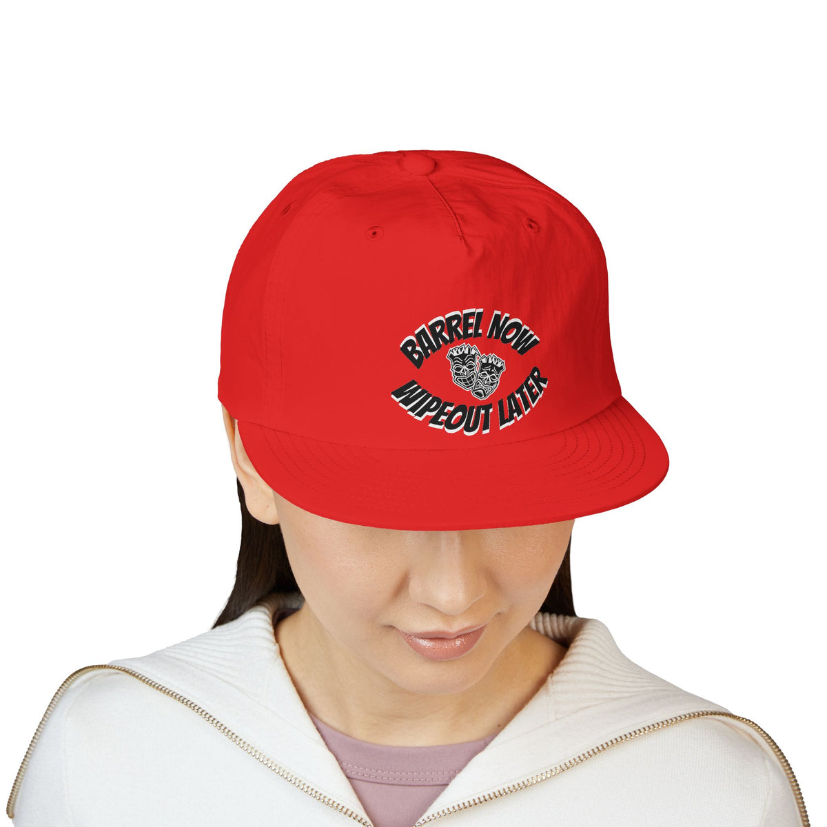 "Barrel Now, Wipeout Later" Tiki Surf Club Snapback