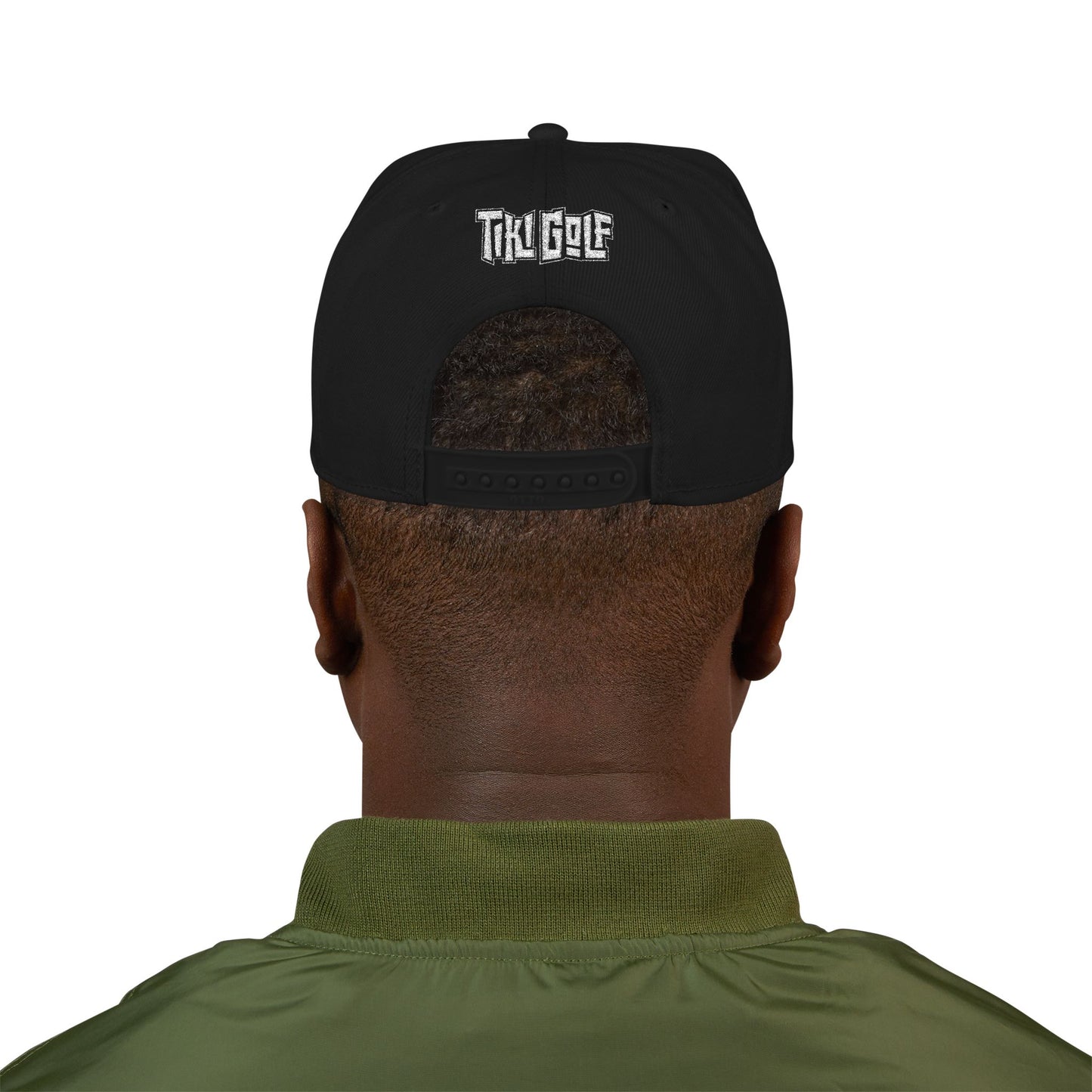 "Birdie Now, Bogey Later" Embroidered Tiki Golf Snapback