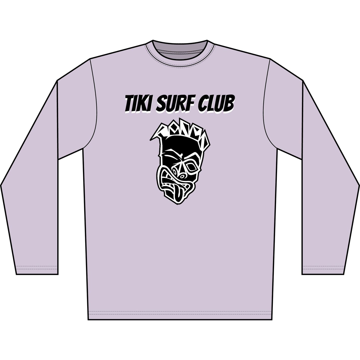 "Barrel Now, Wipeout Later" Tiki Surf Club Long Sleeve UV Beach Shirt