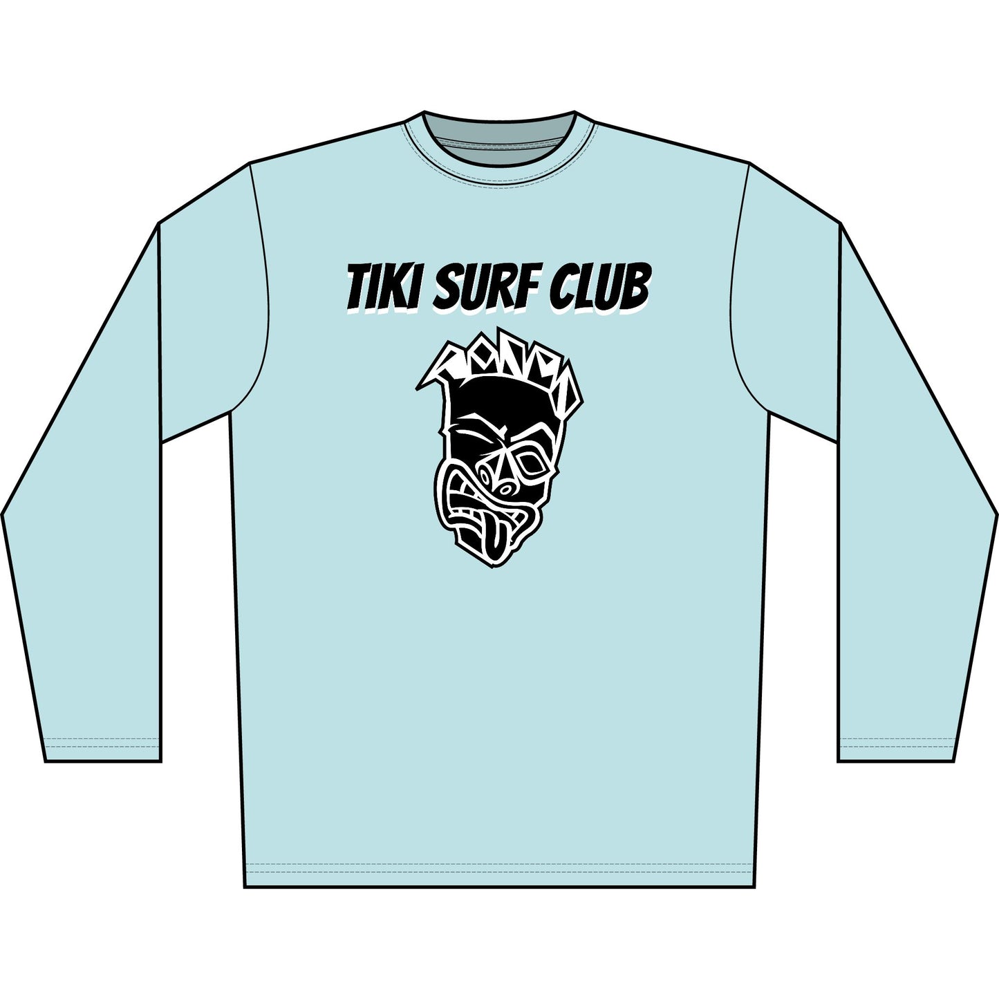 "Barrel Now, Wipeout Later" Tiki Surf Club Long Sleeve UV Beach Shirt