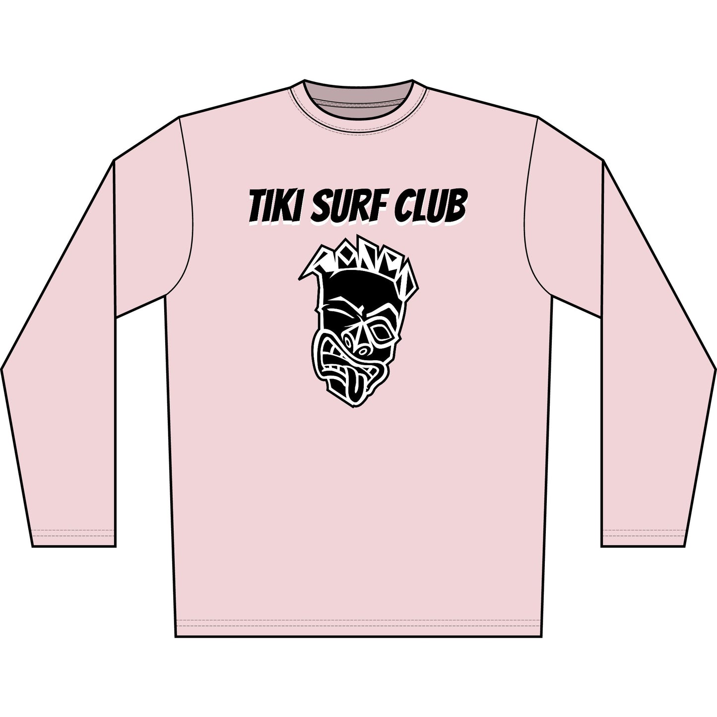 "Barrel Now, Wipeout Later" Tiki Surf Club Long Sleeve UV Beach Shirt