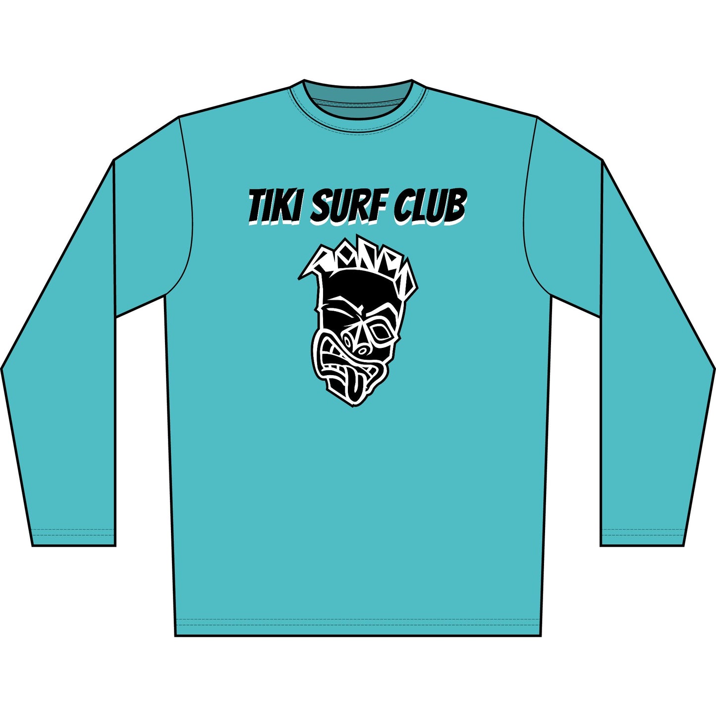 "Barrel Now, Wipeout Later" Tiki Surf Club Long Sleeve UV Beach Shirt
