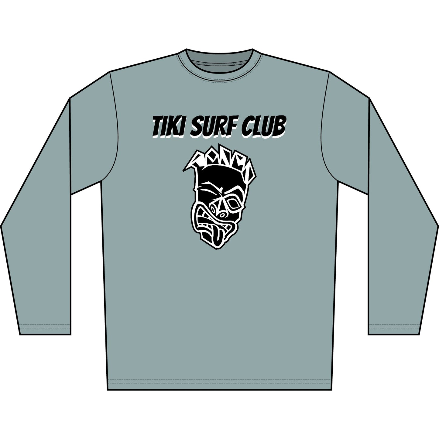 "Barrel Now, Wipeout Later" Tiki Surf Club Long Sleeve UV Beach Shirt