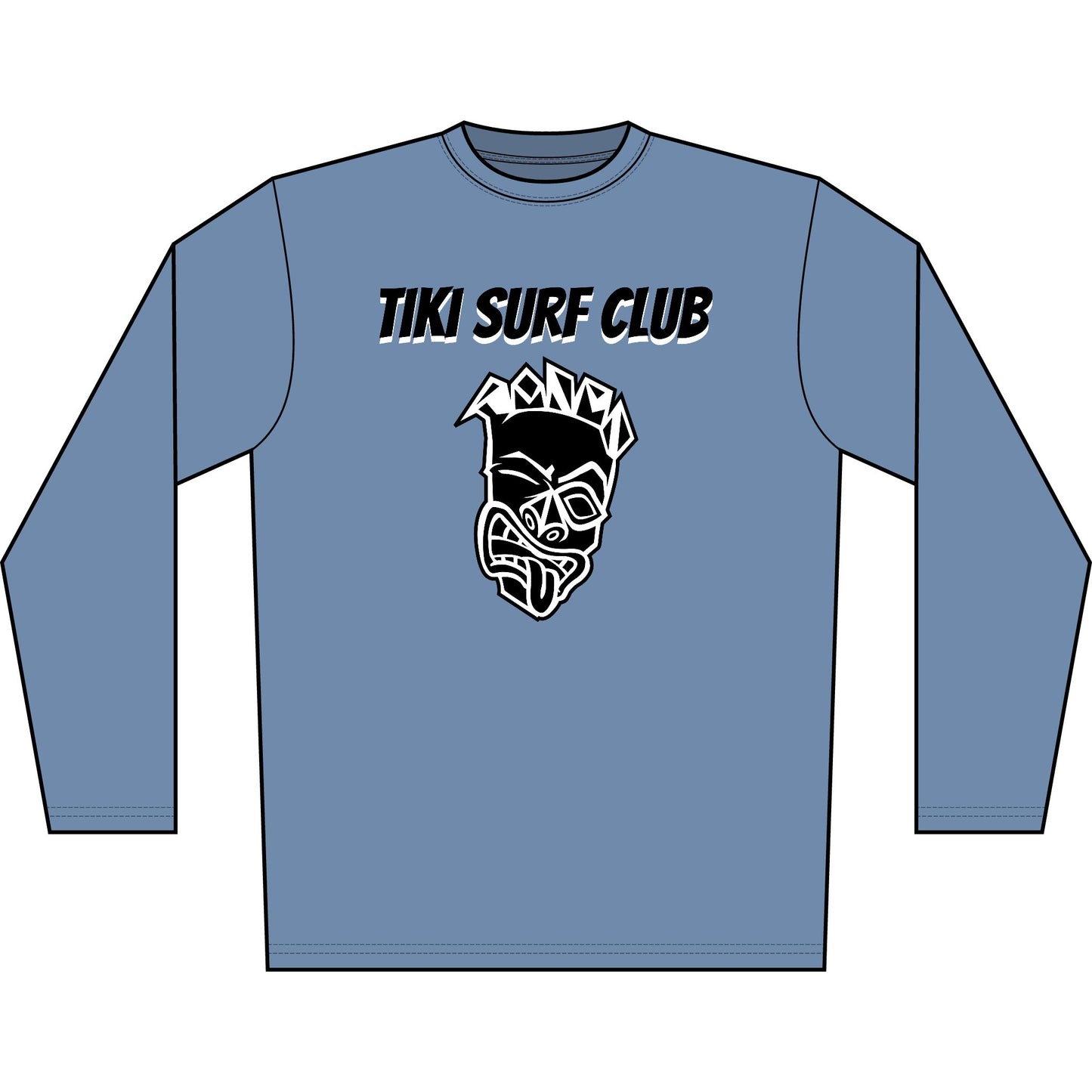 "Barrel Now, Wipeout Later" Tiki Surf Club Long Sleeve UV Beach Shirt