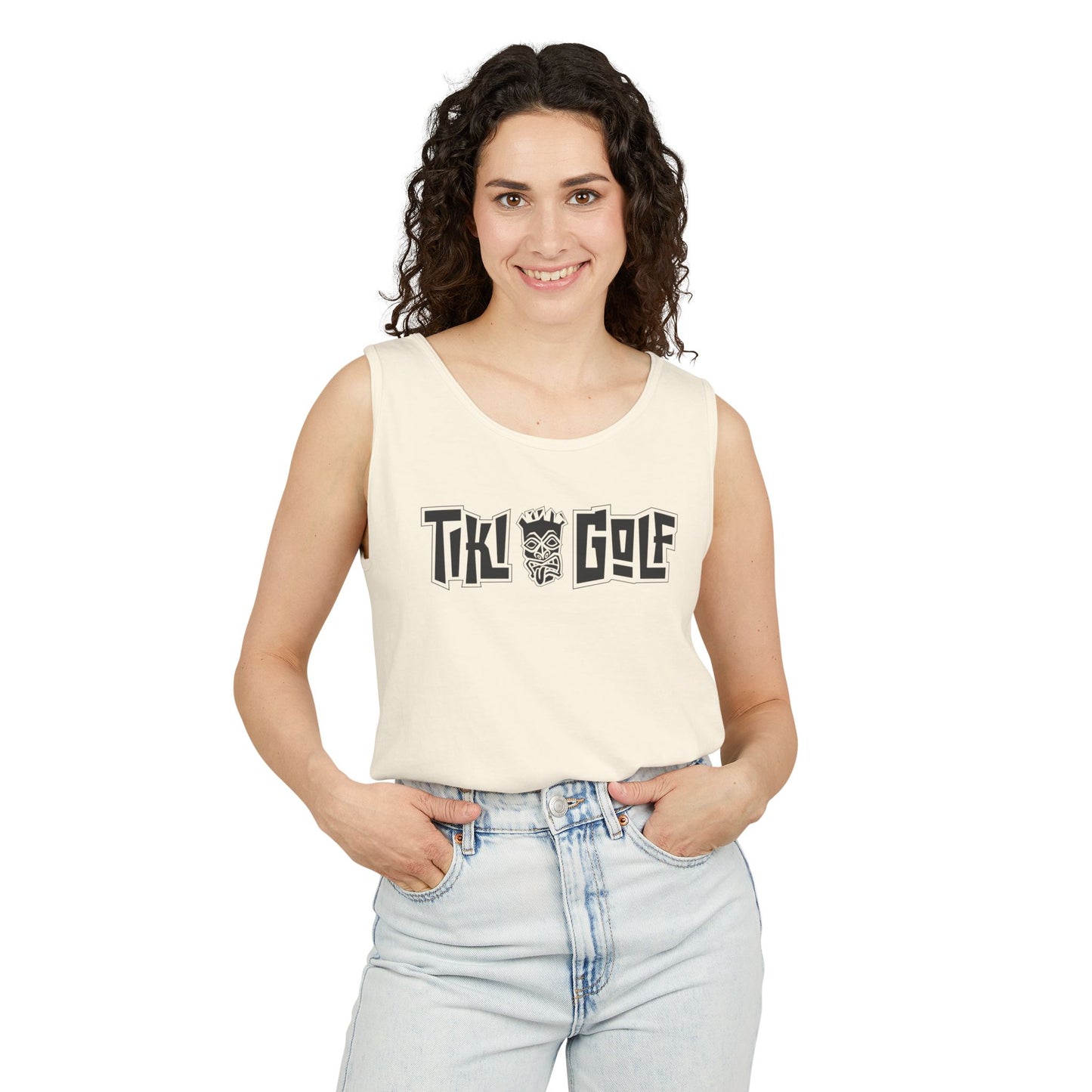 "Birdie Now, Bogey Later" Tiki Golf Tank Top