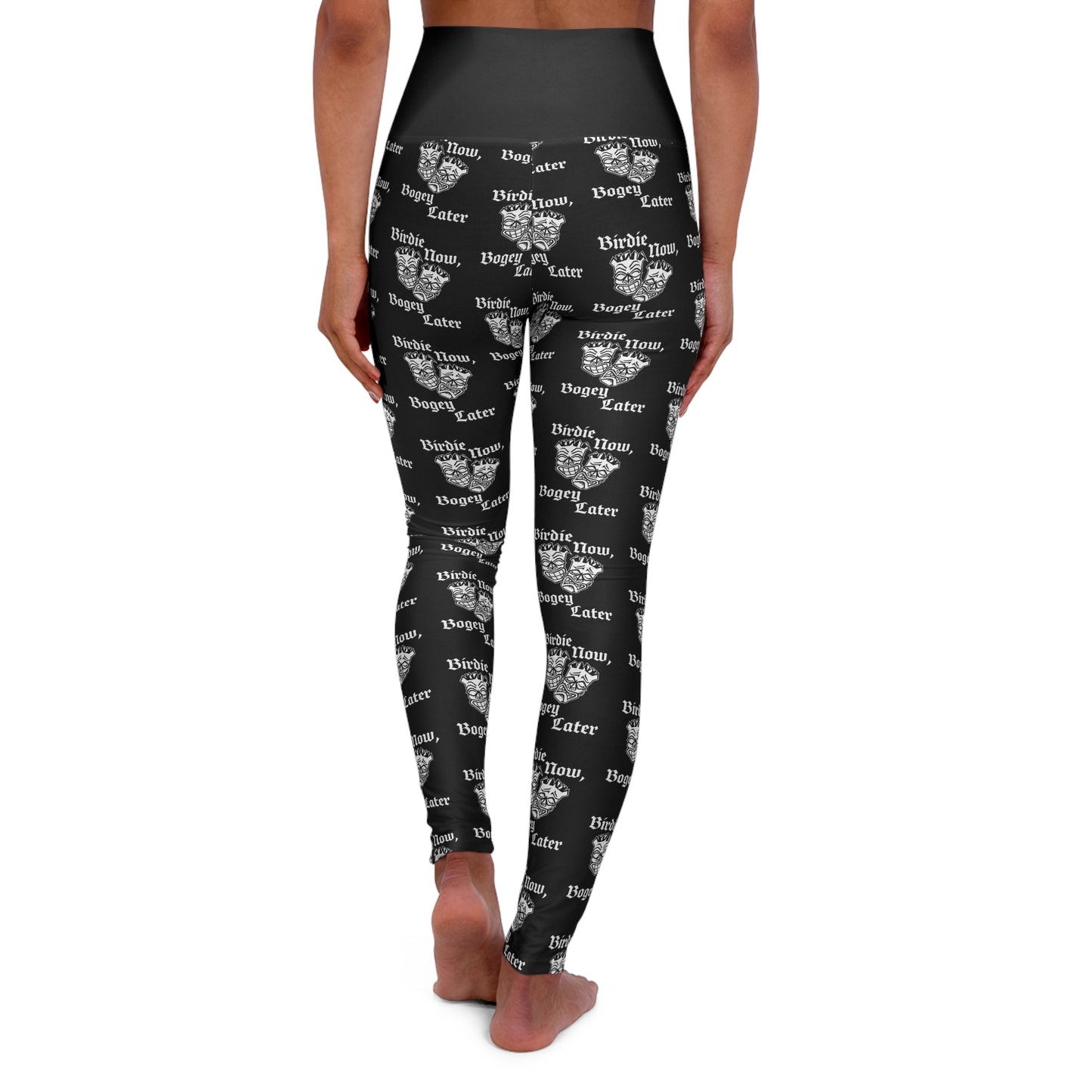 "Birdie Now, Bogey Later" High-Waisted Leggings