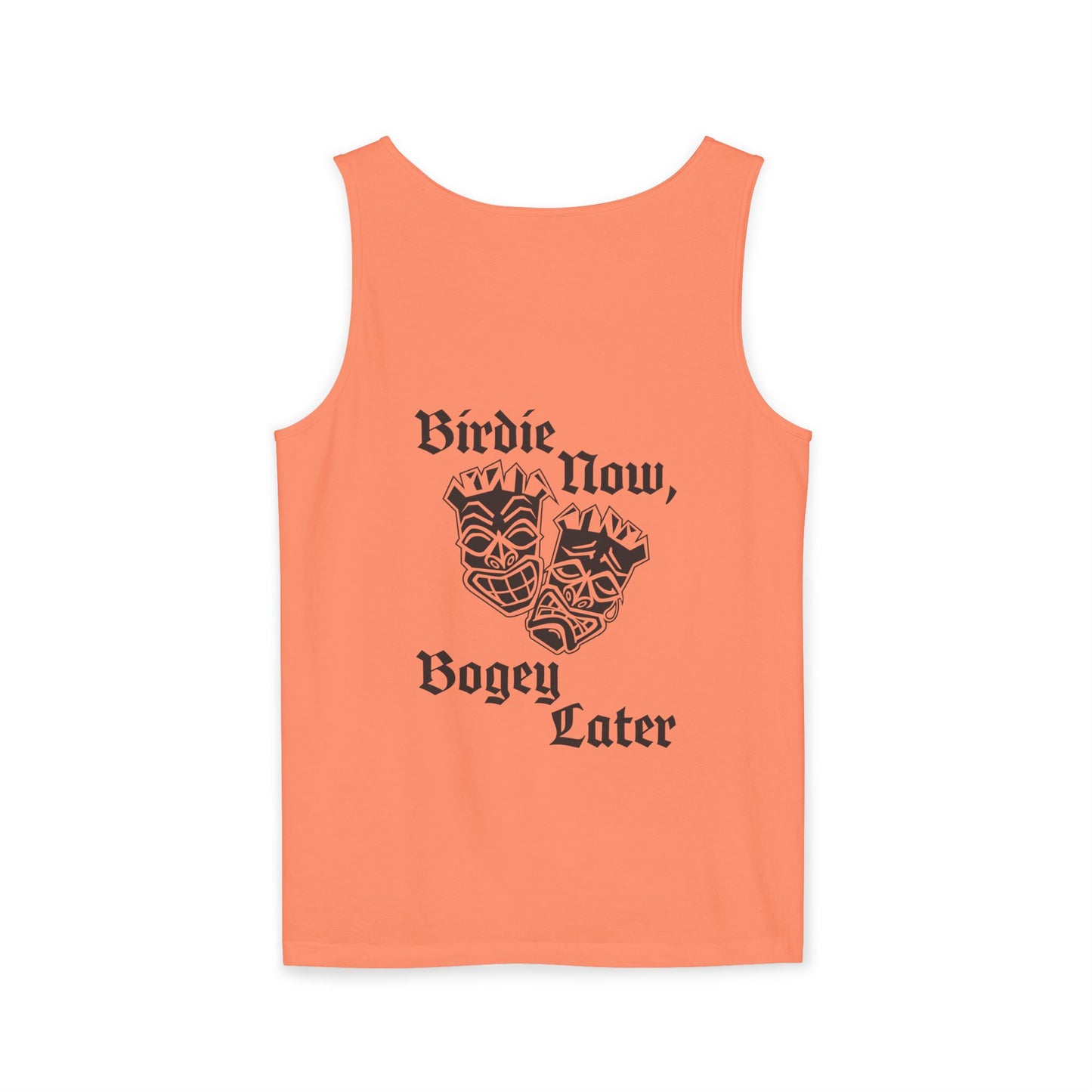 "Birdie Now, Bogey Later" Tiki Golf Tank Top