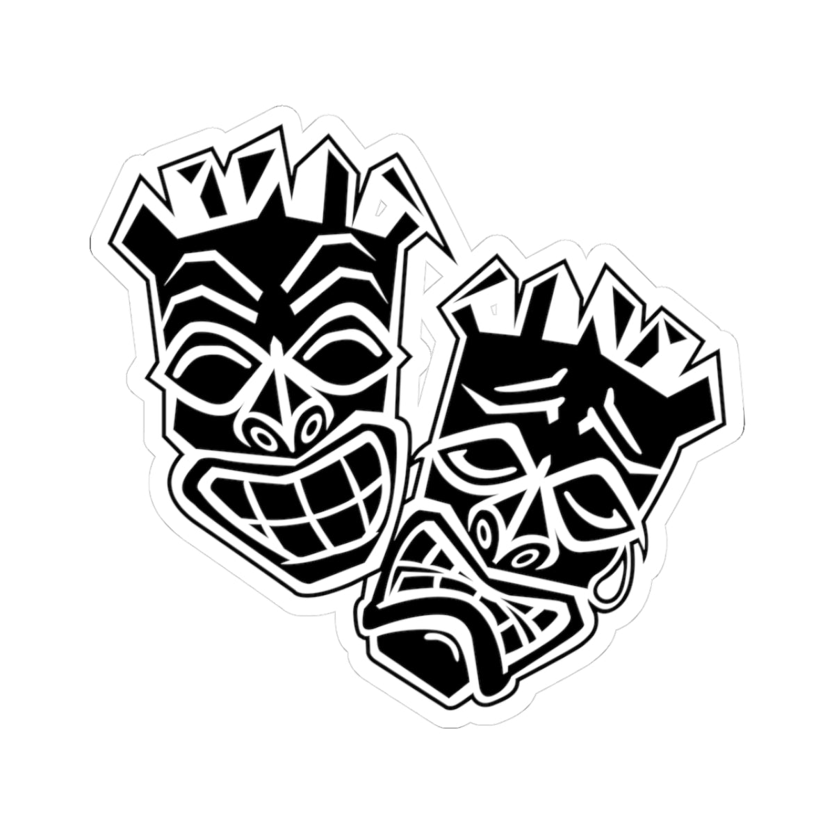 Now & Later Tiki Heads Decal