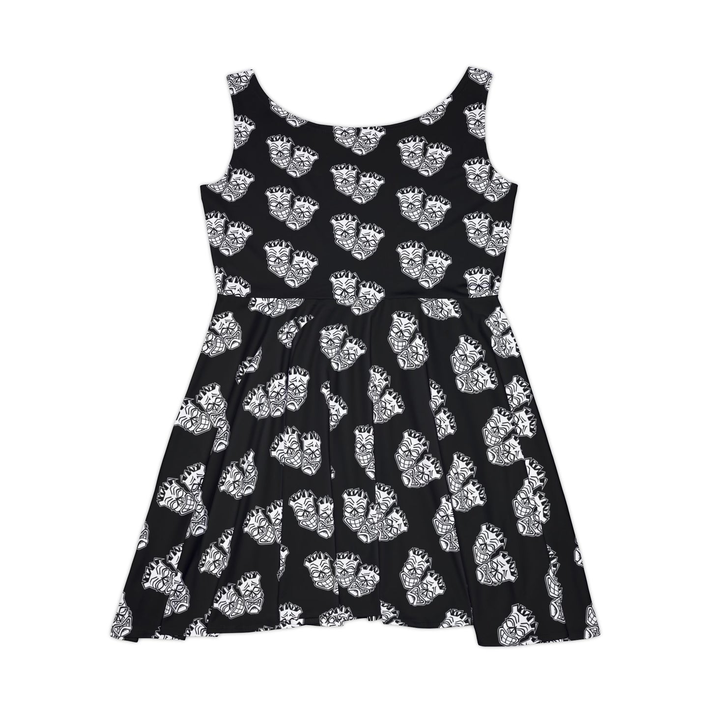 Now & Later Tiki Heads Black Surf & Skate Dress