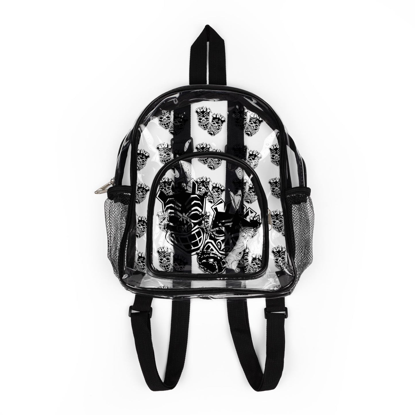 Now & Later Tiki Heads Clear Stadium Backpack