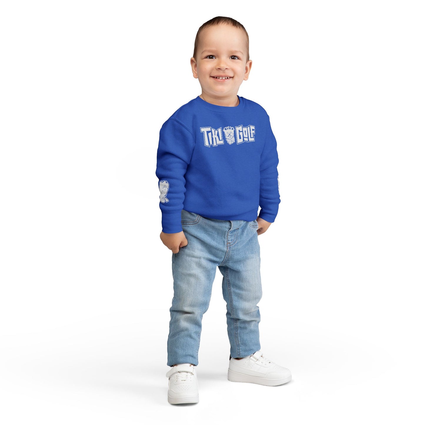 “Birdie Now, Bogey Later” Tiki Golf Toddler Crewneck