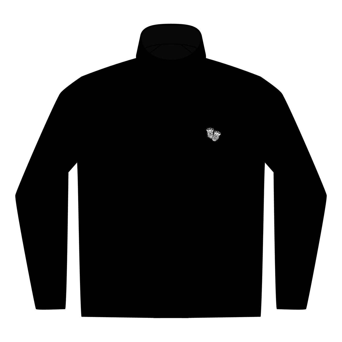 Now & Later Tiki Heads Embroidered Quarter-Zip Pullover