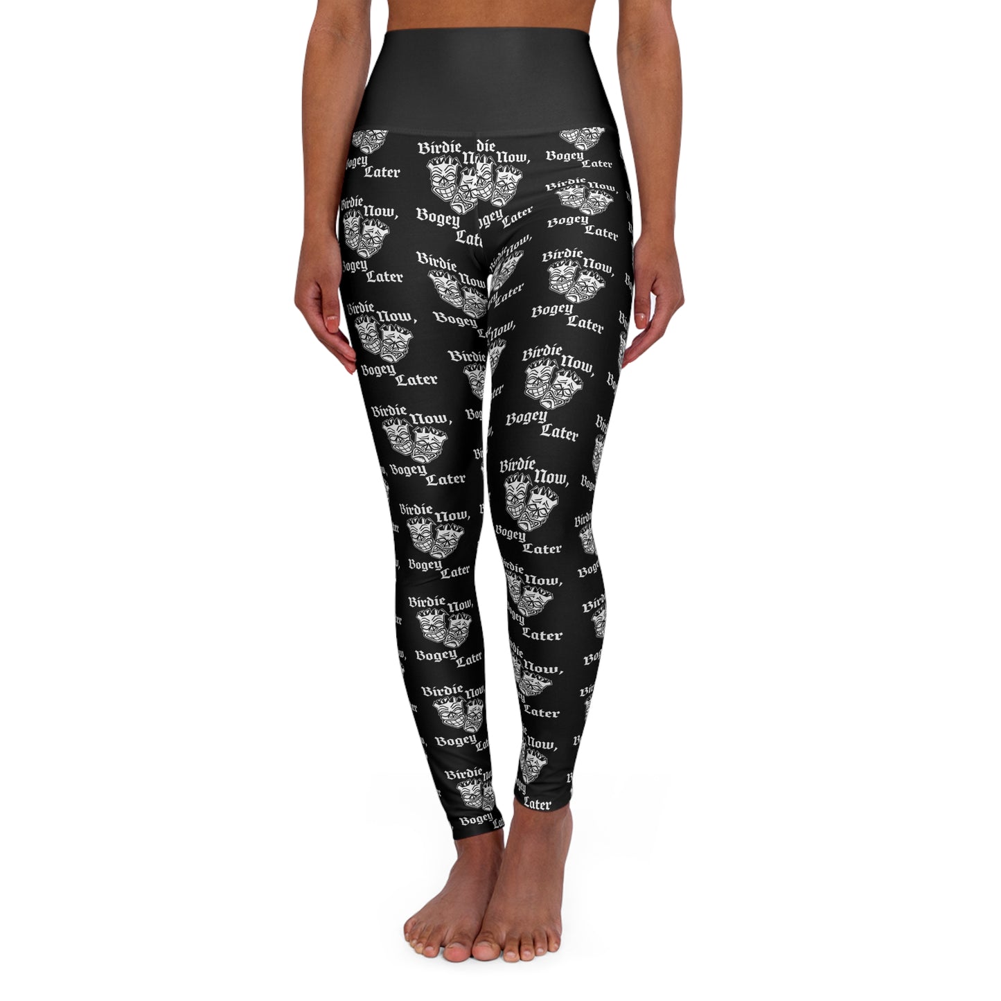 "Birdie Now, Bogey Later" High-Waisted Leggings