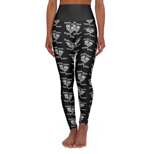 "Birdie Now, Bogey Later" High-Waisted Leggings