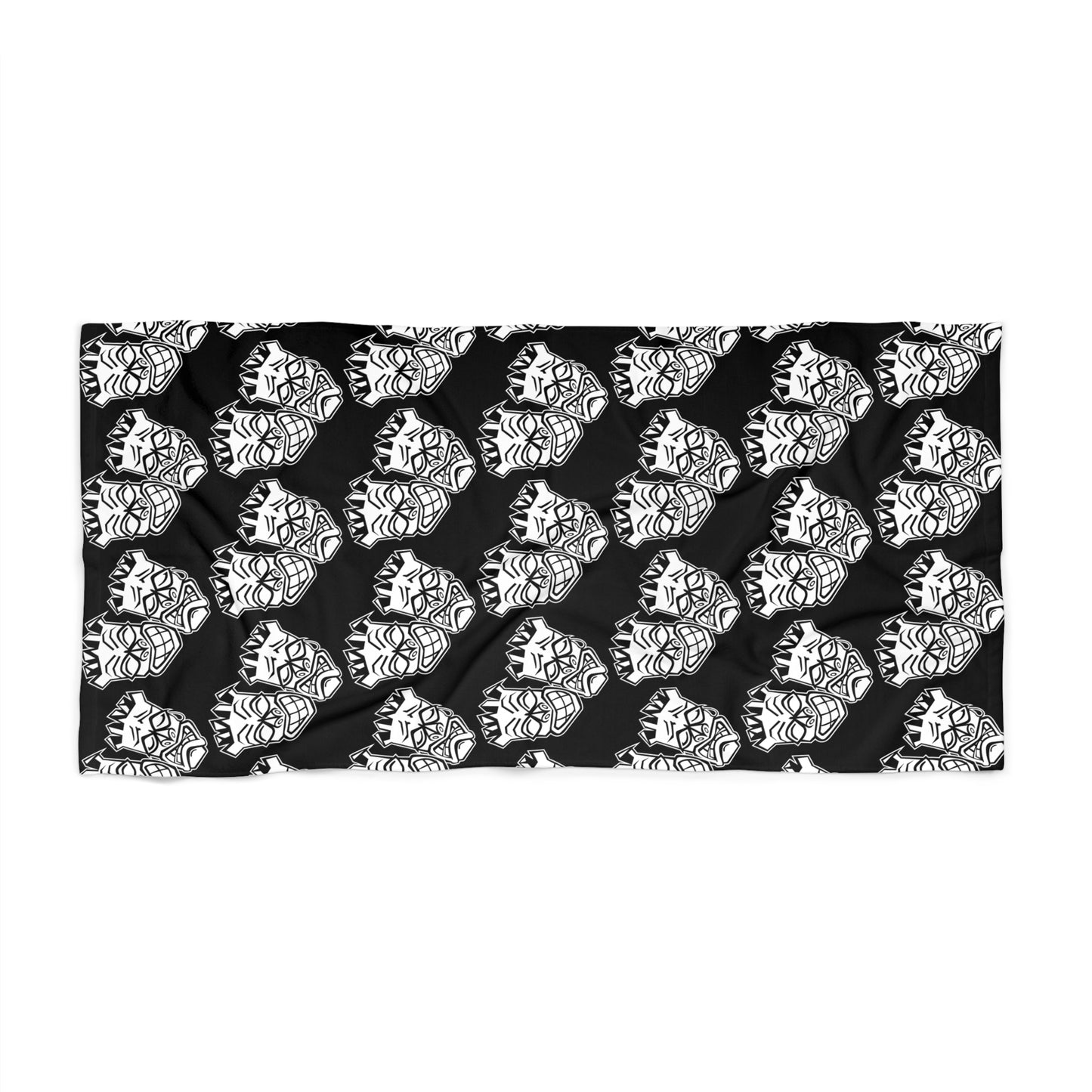 Now & Later Tiki Heads Beach Towel