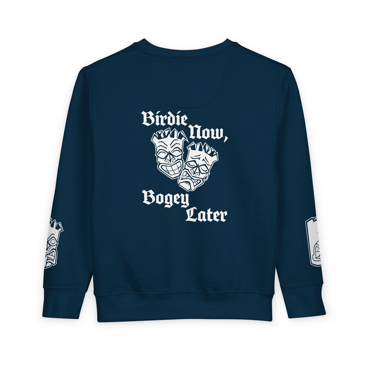 “Birdie Now, Bogey Later” Tiki Golf Toddler Crewneck