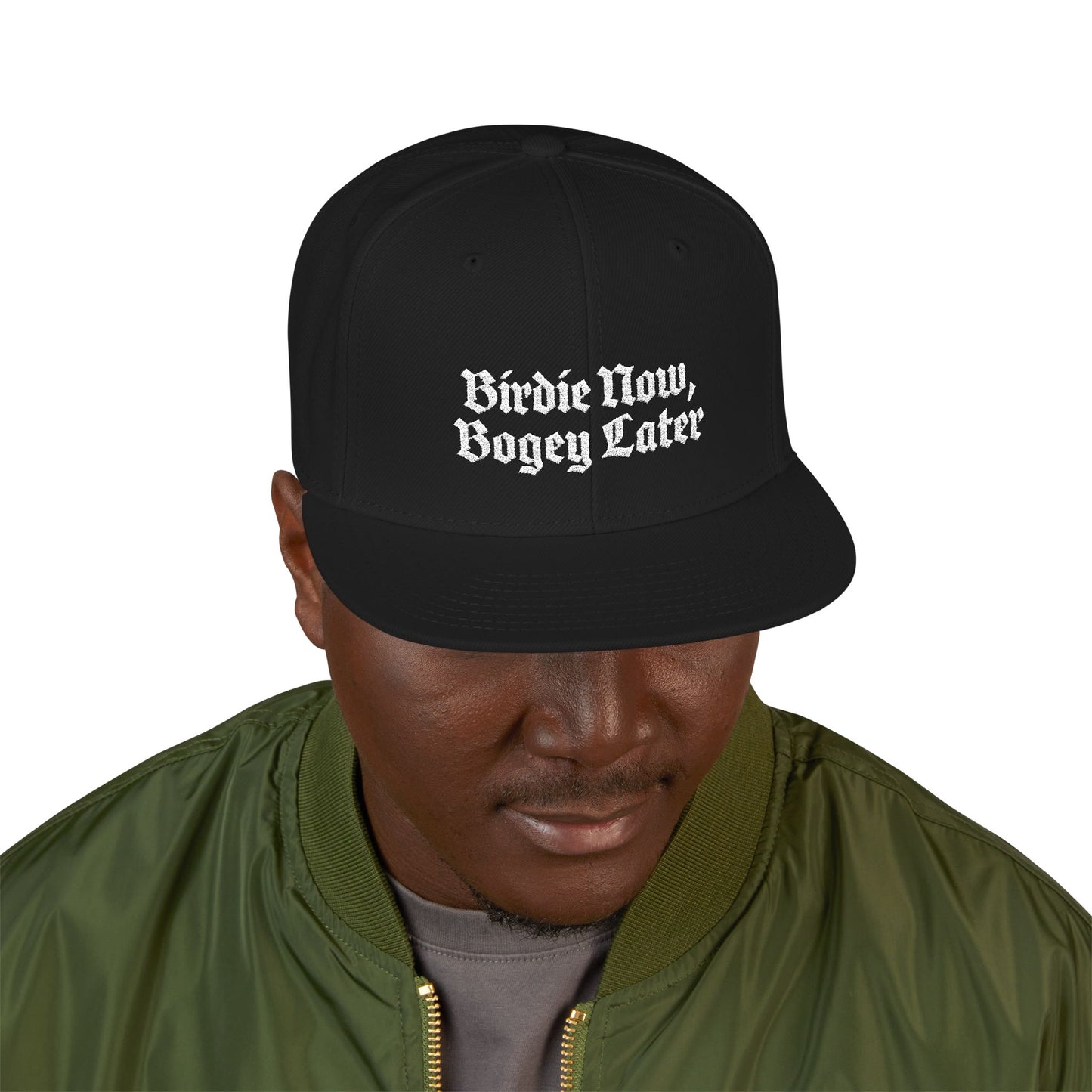BNBL White Embroidered Snapback