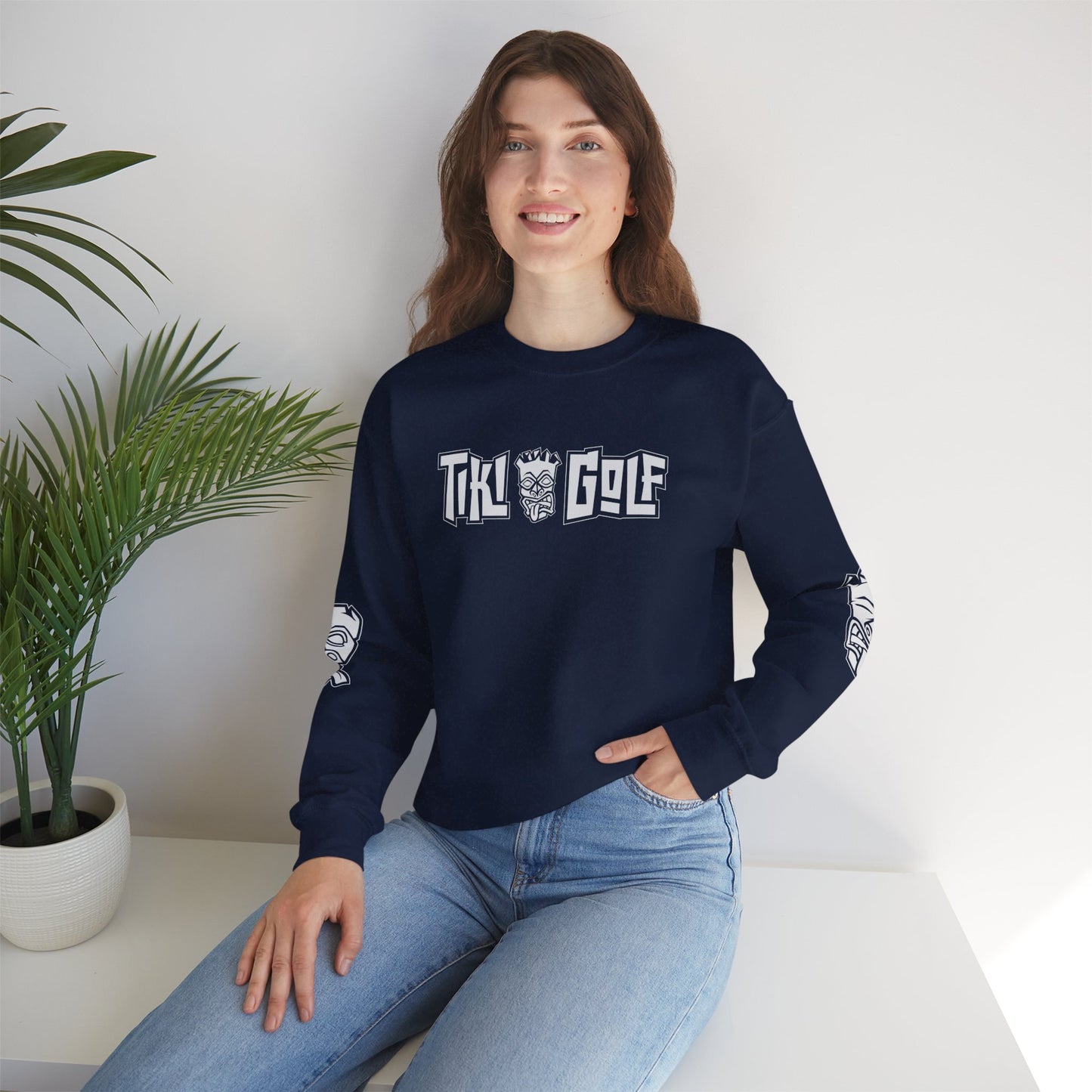"Birdie Now, Bogey Later" Tiki Golf Crewneck Sweatshirt