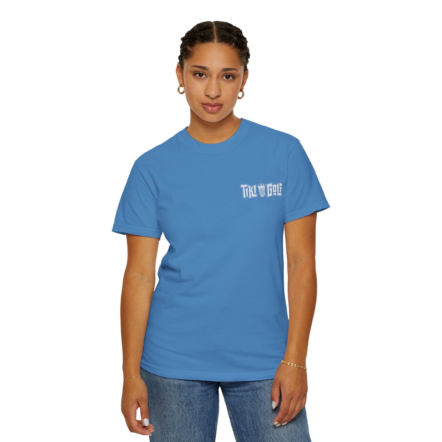 "Birdie Now, Bogey Later" Tiki Golf Graphic Tee