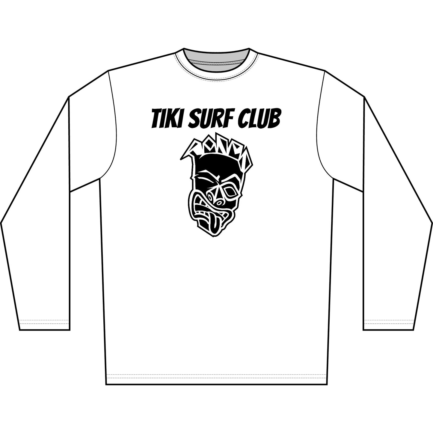 "Barrel Now, Wipeout Later" Tiki Surf Club Long Sleeve UV Beach Shirt