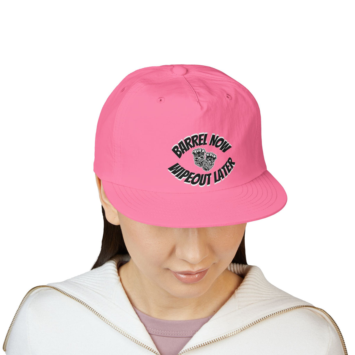 "Barrel Now, Wipeout Later" Tiki Surf Club Snapback