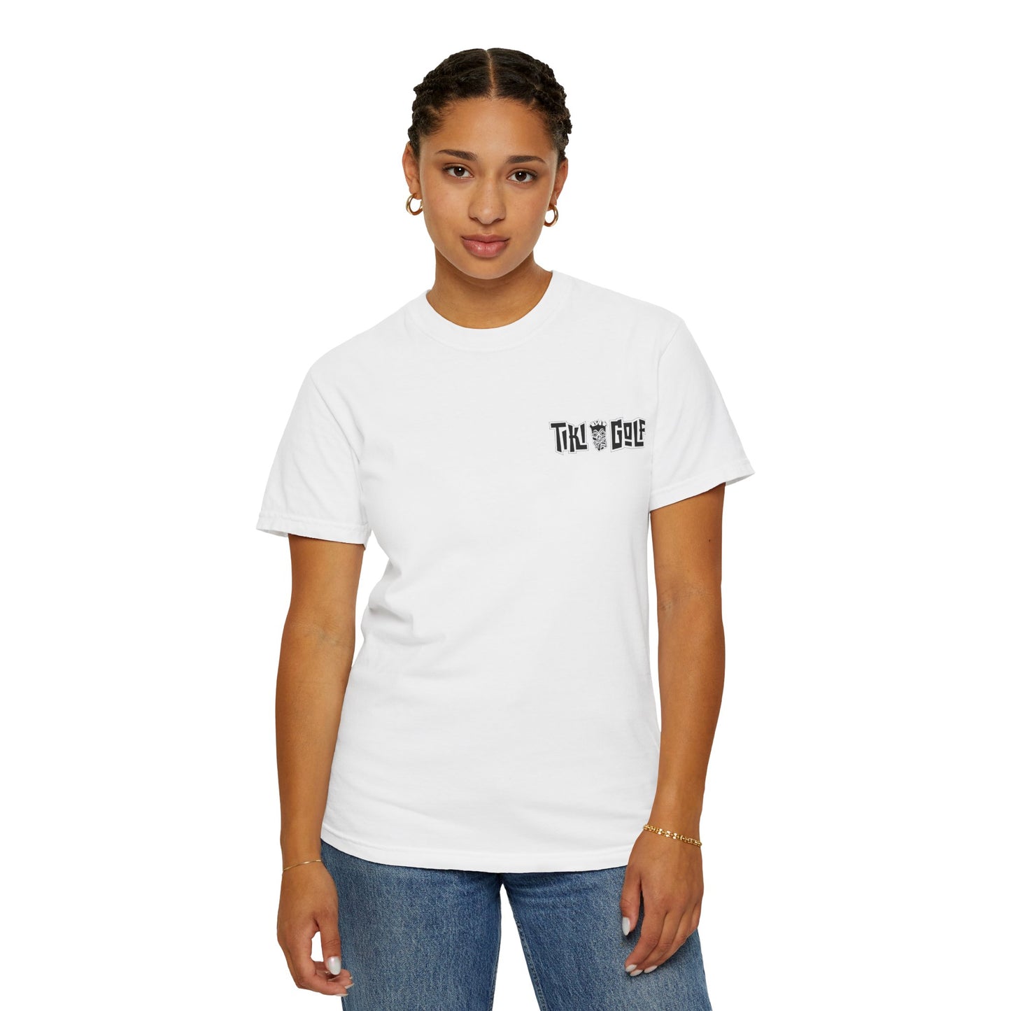 "Birdie Now, Bogey Later" Tiki Golf Graphic Tee