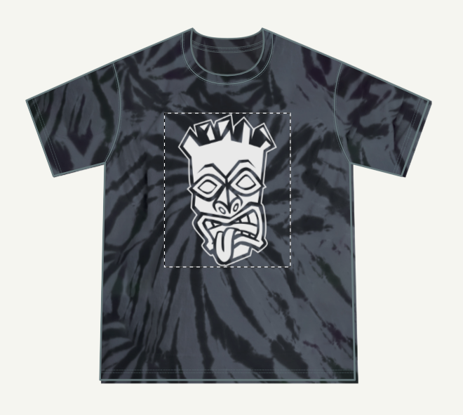 Kids Tongue Out Tiki Tie-Dye T-Shirt