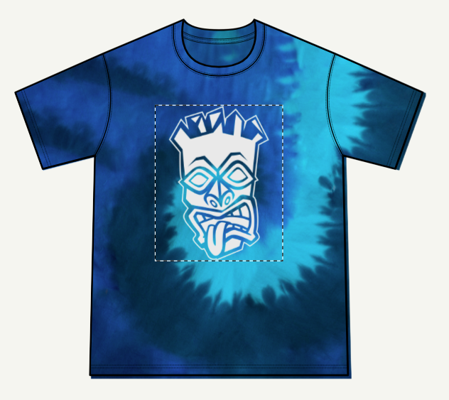Kids Tongue Out Tiki Tie-Dye T-Shirt