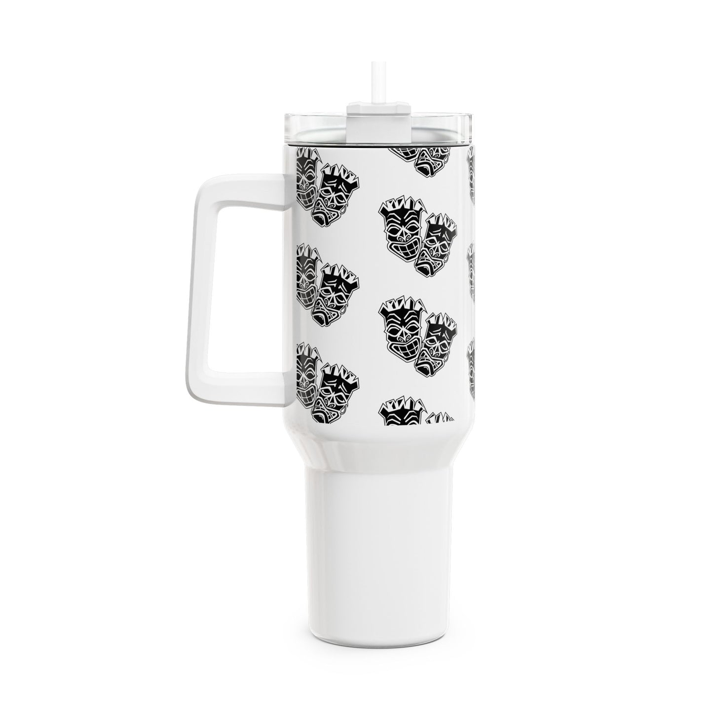 Now & Later Tiki Heads 40oz Insulated Travel Tumbler