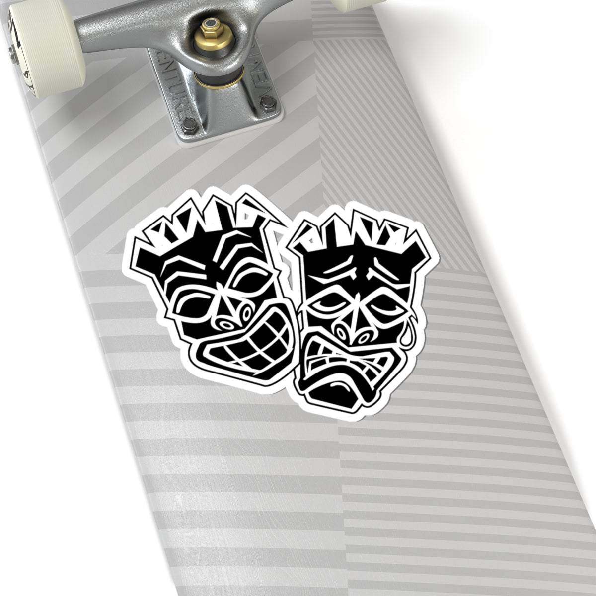 Now & Later Tiki Heads Decal