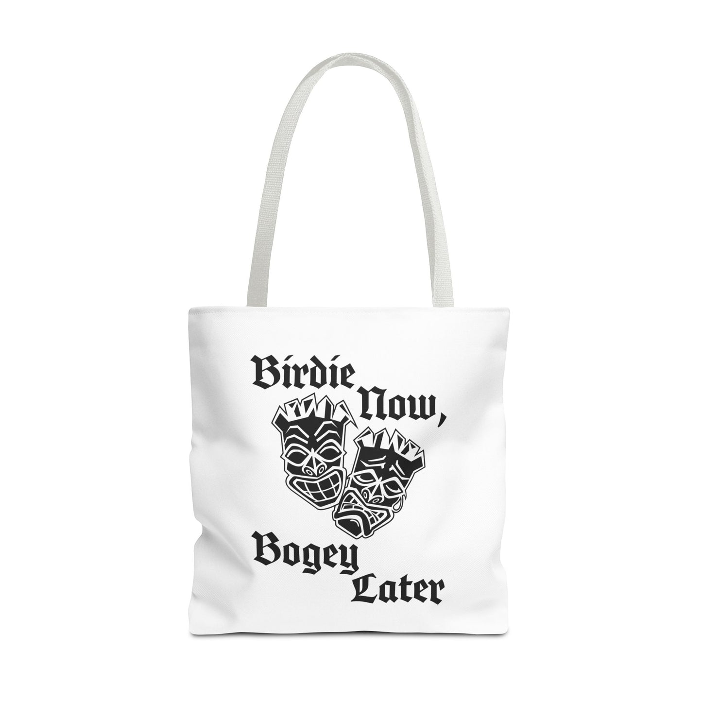 "Birdie Now, Bogey Later" Tiki Golf Tote