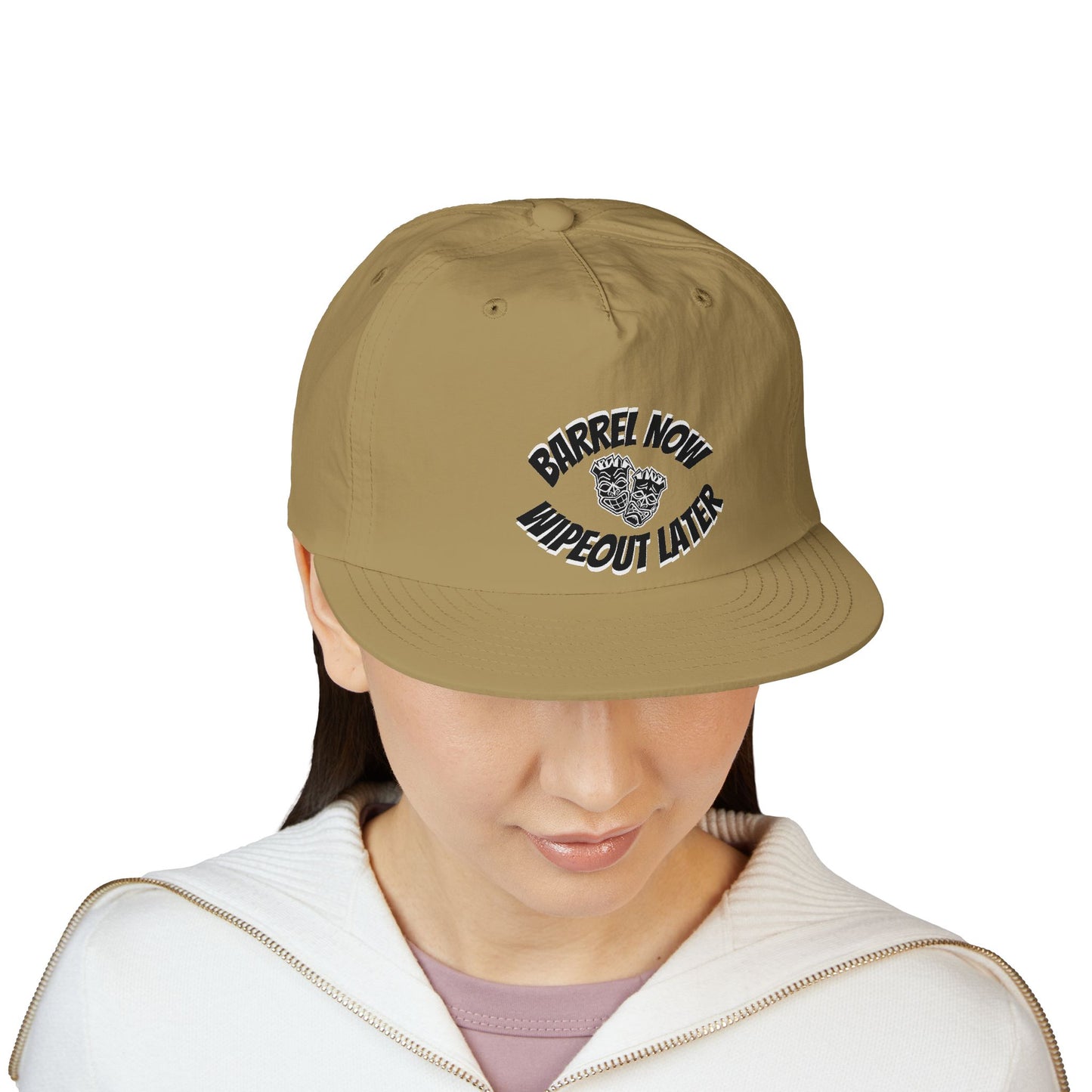"Barrel Now, Wipeout Later" Tiki Surf Club Snapback
