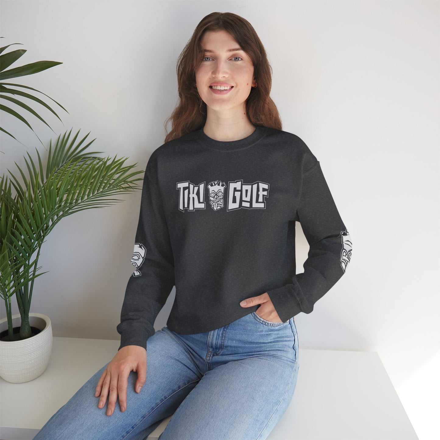 "Birdie Now, Bogey Later" Tiki Golf Crewneck Sweatshirt